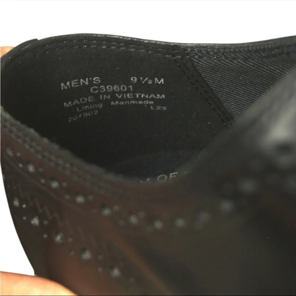 Cole Haan ZERØGRAND Remastered Wingtip Oxfords Shoes C39601 Mens Black 9.5